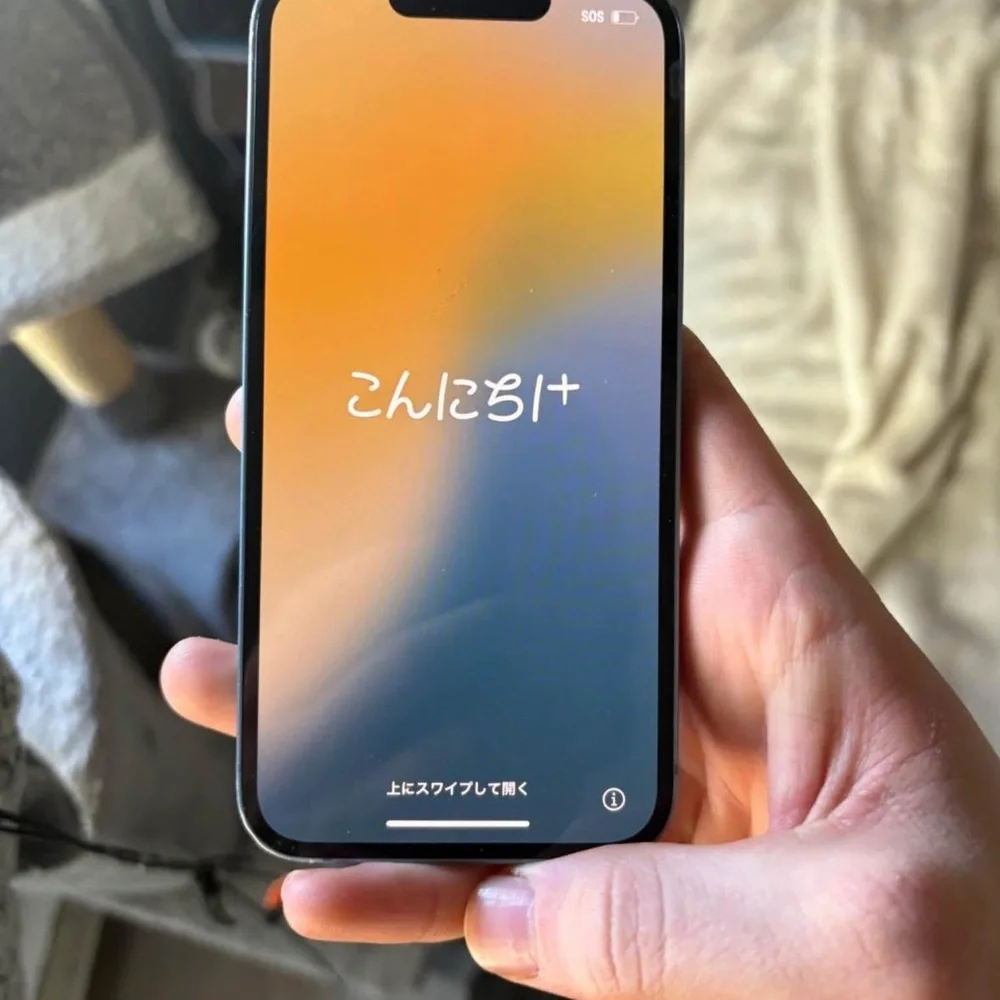 Apple Smartphone in Light Blue